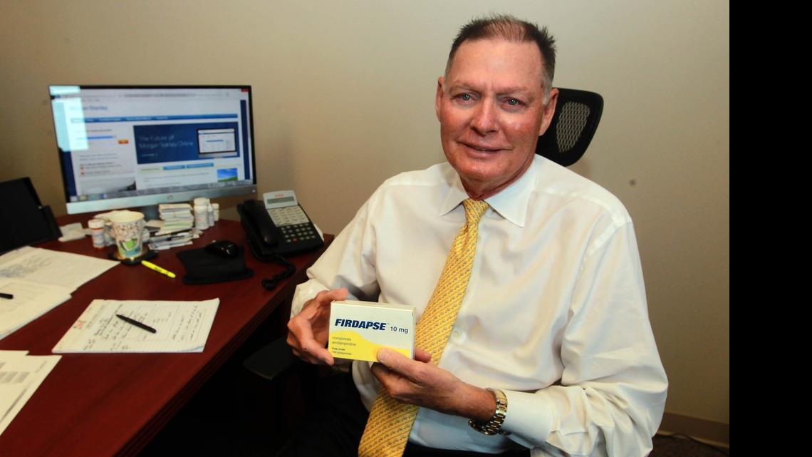 
Patrick McEnany is the CEO and co-founder of Catalyst Pharmaceuticals. The company is betting its future on a drug called Firdapse, which is used to treat a rare neurological disease called LEMS.
