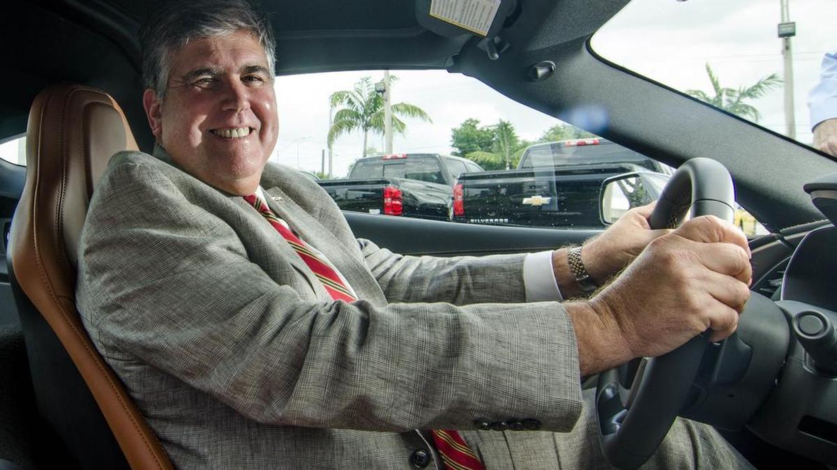 
Carlos Latour, Chevrolet’s South Florida zone manager, visits Miami Lakes Chevrolet. The region is one of GM’s most important markets. 
