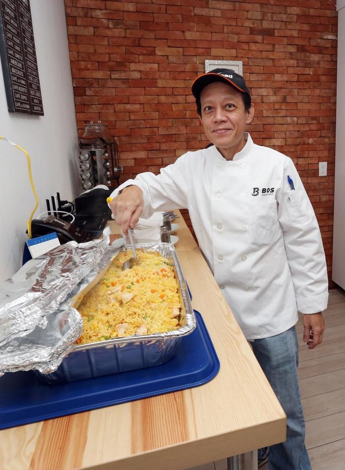 BOS Group CEO/Founder Ozan Baran was so tired of the unhealthy food choices for himself and his employees in his Allapattah warehouse neighborhood that he hired longtime friend and chef, James Lam, to cook healthy daily dishes in-house.