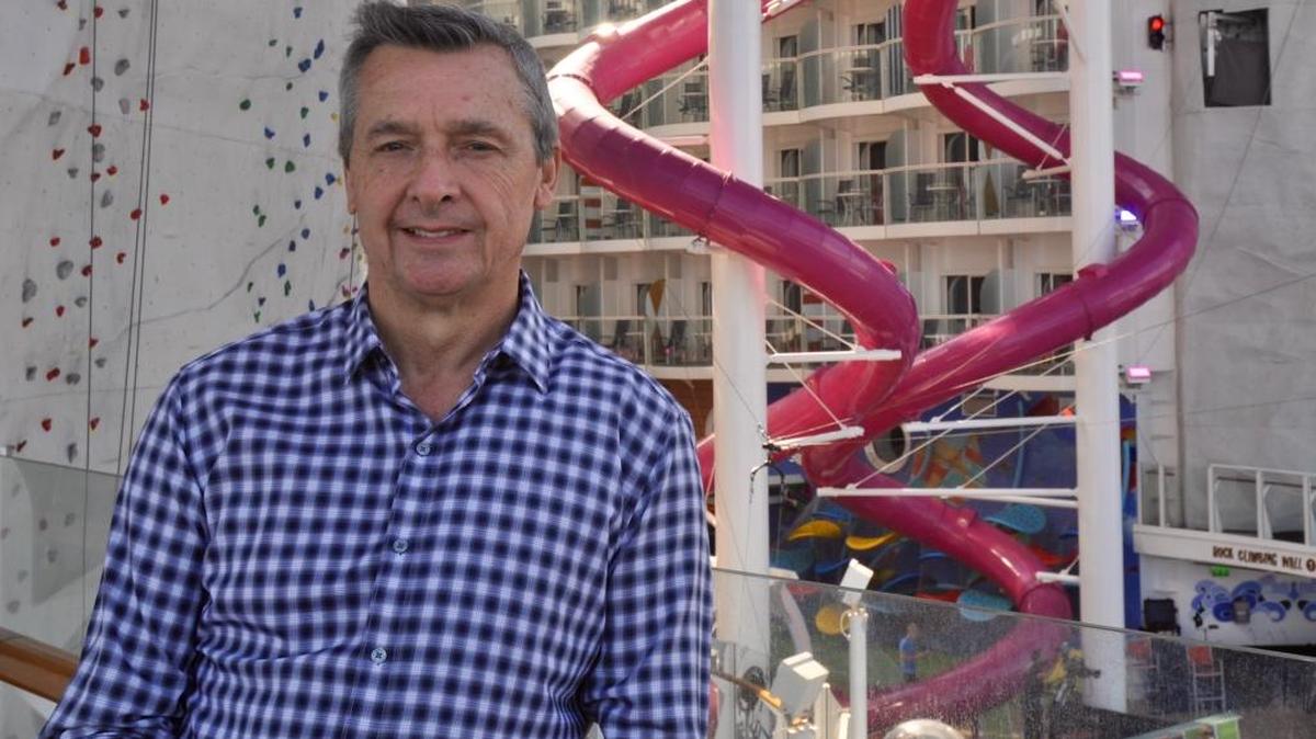 Royal Caribbean International CEO Michael Bayley on board the Harmony of the Seas ship on Nov. 20, 2016.