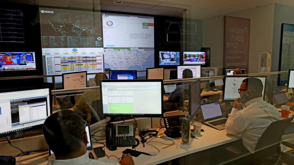 The operations center at United Data Technologies, which designs, builds and services IT systems for companies and other clients in Florida and several other states.