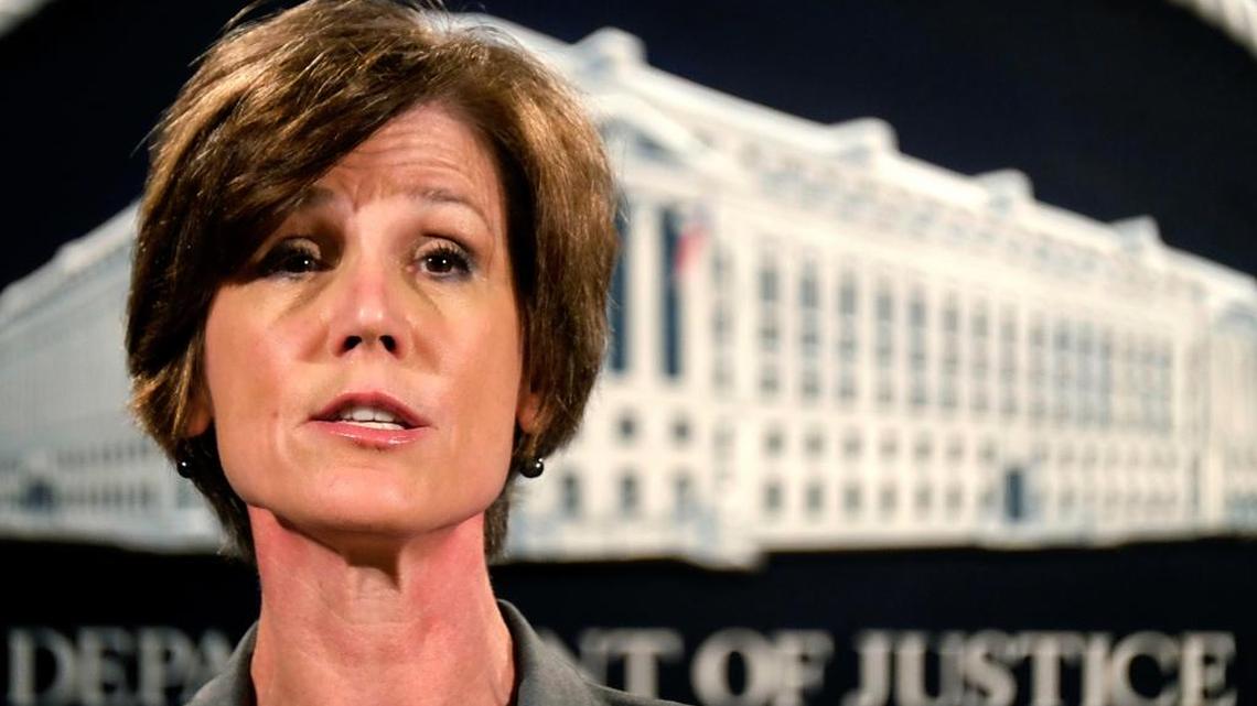Acting Attorney General Sally Yates was dismissed by President Donald Trump on Jan. 30, following her instruction to the Justice Department not to defend Trump’s immigration-related executive order in court.