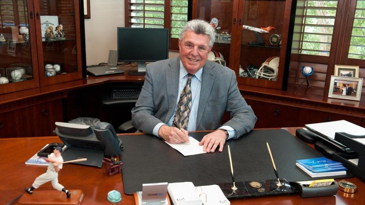 Frank Sacco, CEO of South Broward Hospital District (the Memorial Hospital Group). He is about to retire after 28 years as CEO.