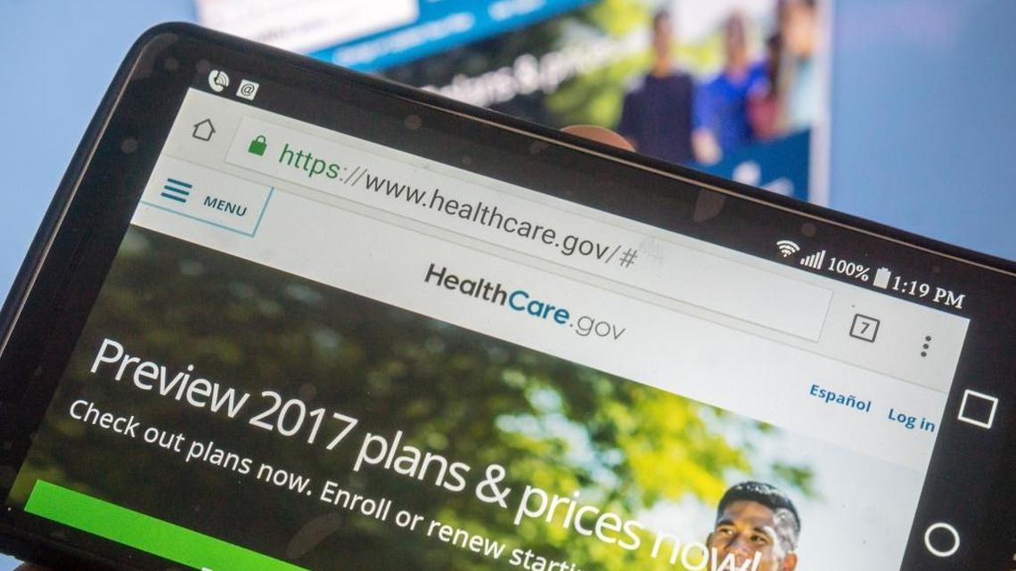 The Healthcare.gov website is shown on Oct. 25, 2016. Signups for healthcare accelerated after Donald Trump was elected president.