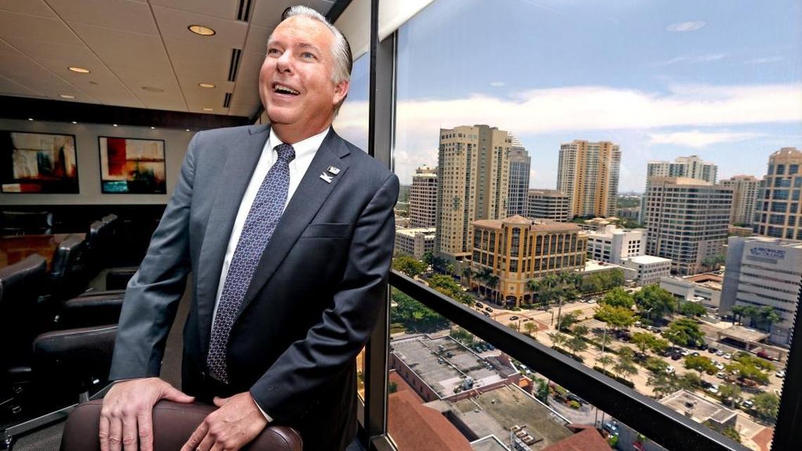 Bob Swindell, the CEO of the Greater Fort Lauderdale Alliance, a public/private partnership that works to attract new businesses is photographed on Aug. 4, 2015. U.S. companies and international firms are based in Fort Lauderdale with more coming.