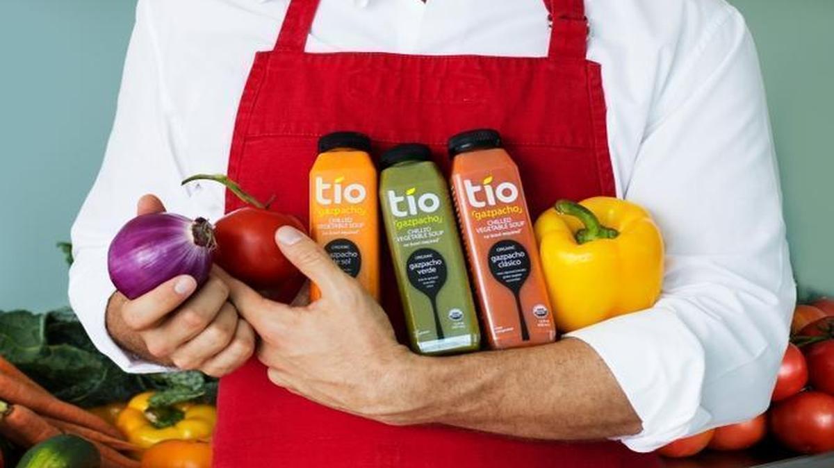 Austin Allan founded Tio Foods. Its first product is Tio Gazpacho, a drinkable soup.