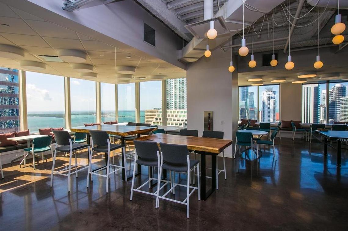 A view of Biscayne Bay from the headquarters of Acticall Sitel in Miami.