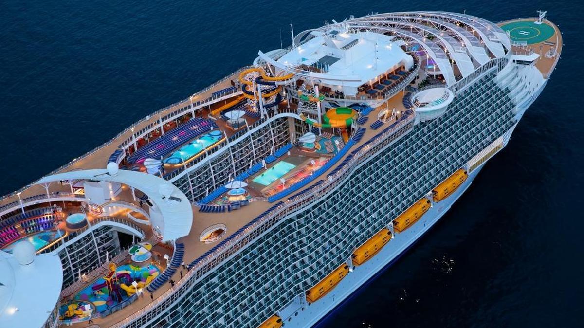 Royal Caribbean International’s 6,780-passenger Harmony of the Seas, the largest ship in the world.