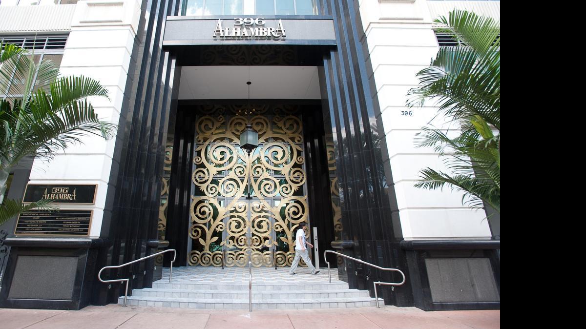 
The entrance to 396 Alhambra Circle, home to the Latin American regional headquarters of Mondelez International, May 20, 2015, in Coral Gables.
