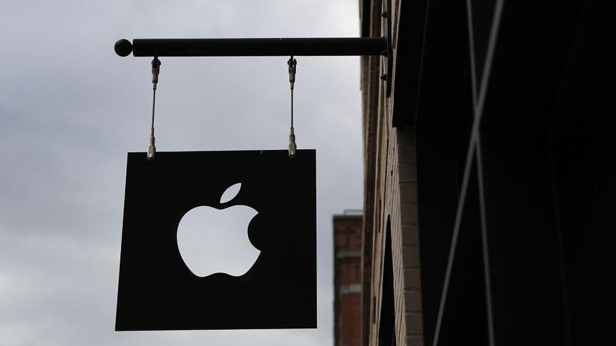 An Apple store stands in lower Manhattan on Thursday in New York. On Thursday, the technology company and iPhone maker became the first American public company to cross $1 trillion in value. Apple stock is up more than 20 percent this year.