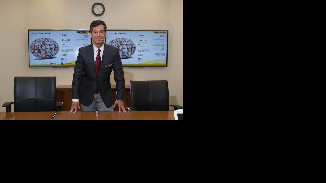 
WESTERN UNION CHIEF: Odilon Almeida, the Western Union CEO for Latin America, at the company’s Hallandale office. 
