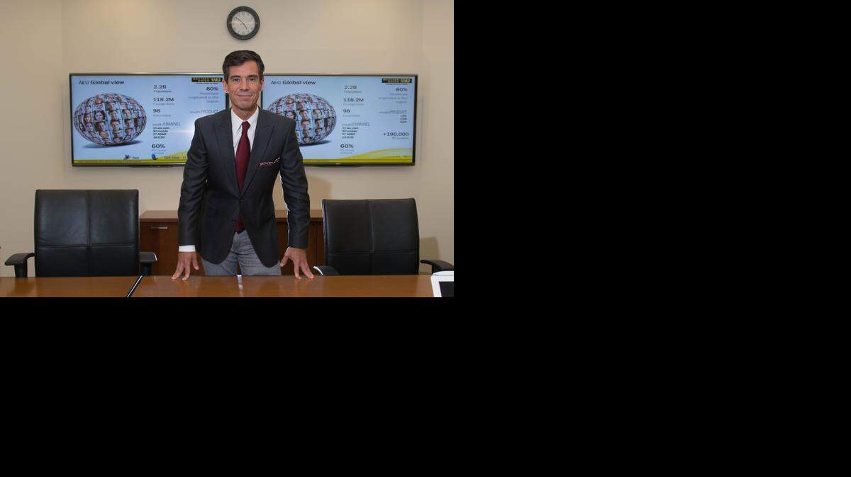 
WESTERN UNION CHIEF: Odilon Almeida, the Western Union CEO for Latin America, at the company’s Hallandale office. 
