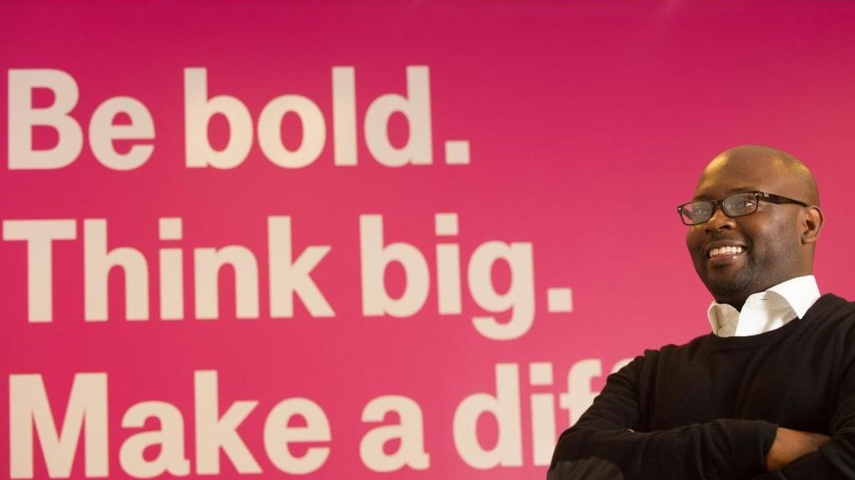 Wanny Manasse, vice president of T-Mobile’s Southeast Area, which covers the Carolinas, Georgia and all of Florida except for the Panhandle, at regional headquarters in Sunrise.