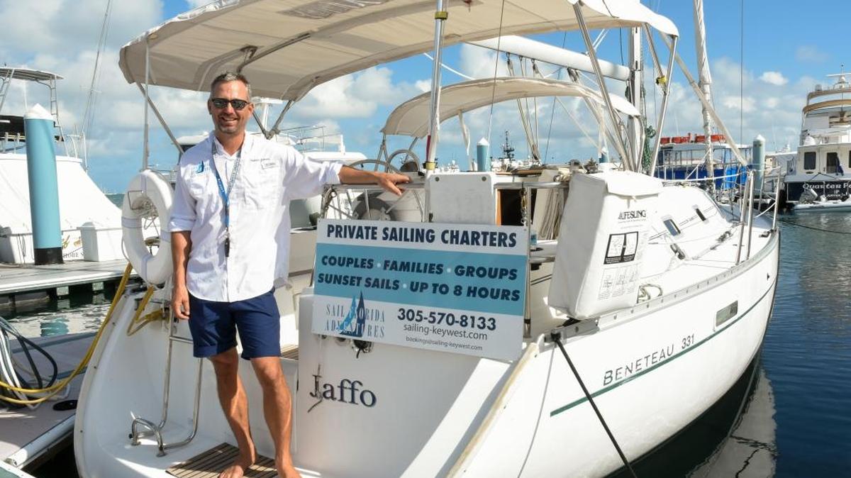 Captain James Blagg retired from the Navy after 20 years of service and started his own private charter sailboat adventure business in Key West.
