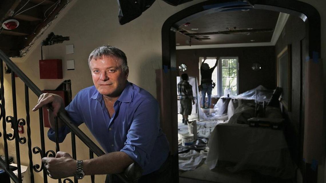 Daniel Sehres in his home on Meridian Avenue. The home, formerly a short-term rental, is undergoing a $200,000 renovation to become a bed-and-breakfast property.