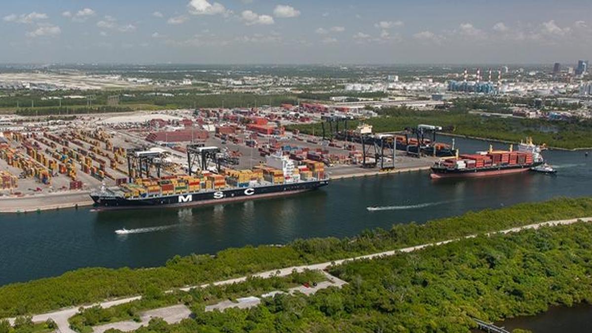 A view of Port Everglades is shown above. The industrial market in Broward is growing in part due to