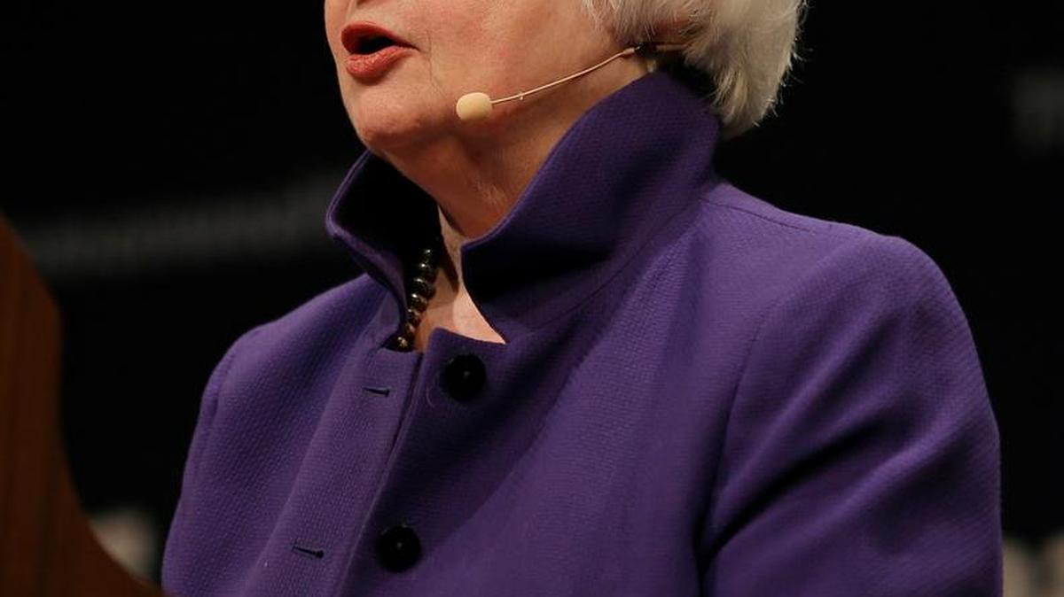 Federal Reserve Board Chair Janet Yellen speaks during a meeting of the Commonwealth Club on Jan. 18, 2017 in San Francisco. The Fed raised its target short-term interest rate at its last meeting in December and signaled that it expected to gradually raise rates this year.