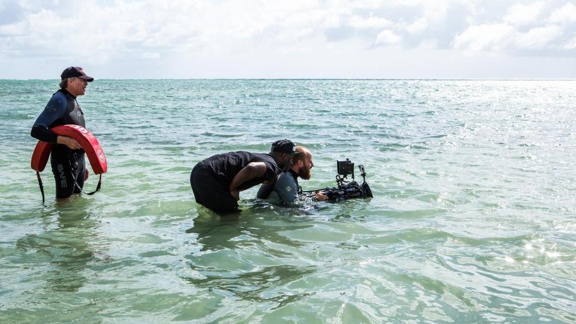 Director Barry Jenkins peers over the shoulder of cinematographer James Laxton during the shooting of ‘Moonlight,’ the made-in-Miami drama nominated for eight Academy Awards.
