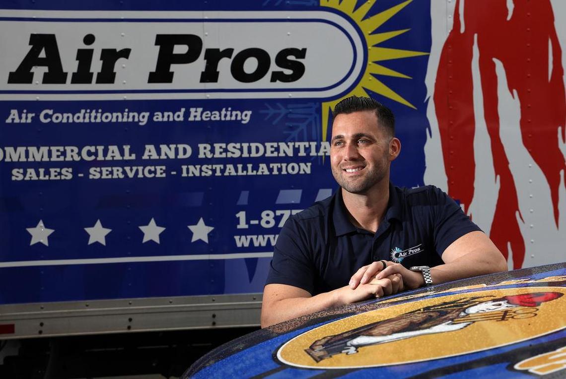 Anthony Perera, president of Air Pros, a company that installs and repairs residential and commercial air conditioning in Miami-Dade, Broward and Palm Beach counties, at his Davie, Florida, office on Feb. 13, 2019.