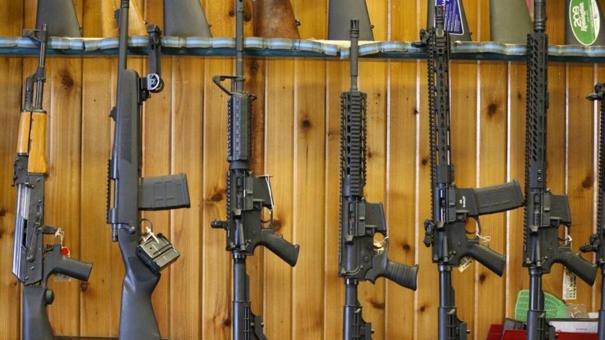 OREM, UT - FEBRUARY 15: Semi-automatic AR-15's are for sale at Good Guys Guns & Range on February 15, 2018 in Orem, Utah. An AR-15 was used in the Marjory Stoneman Douglas High School shooting in Parkland, Florida.
