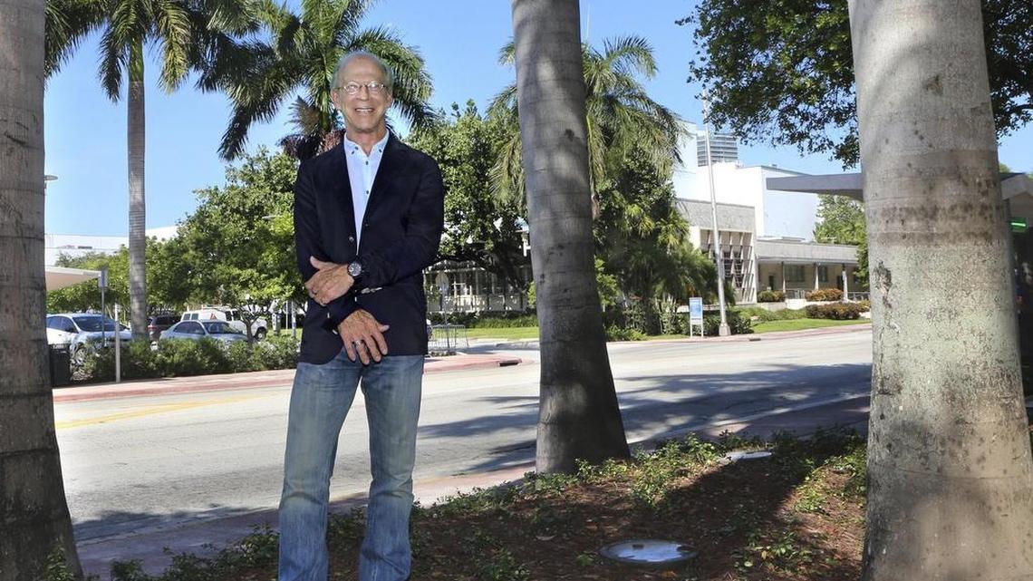 
Jack Portman, vice chairman of Portman Holdings and of John Portman & Associates, an architectural and engineering firm, stands on 17th Street near Convention Center Drive in Miami Beach. 
