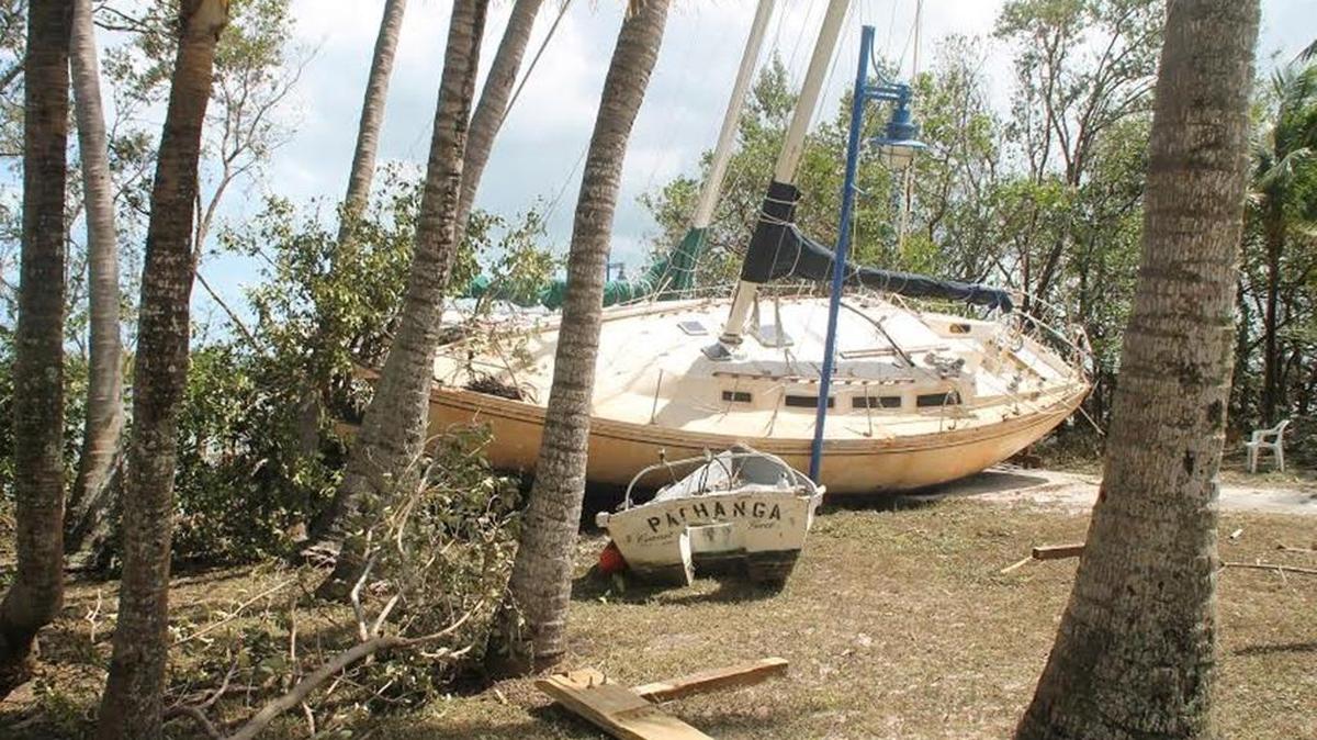 Hurricane Irma pushed some boats into Peacock Park, in Coconut Grove.