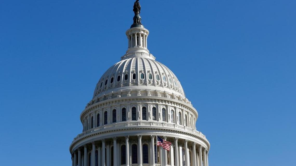The West Front of the Capitol is seen as work continues on the stand for the inauguration of President-elect Donald Trump in Washington, Wednesday, Dec. 28, 2016. Trump will be sworn in at noon on Jan. 20, 2017 as America's 45th president.