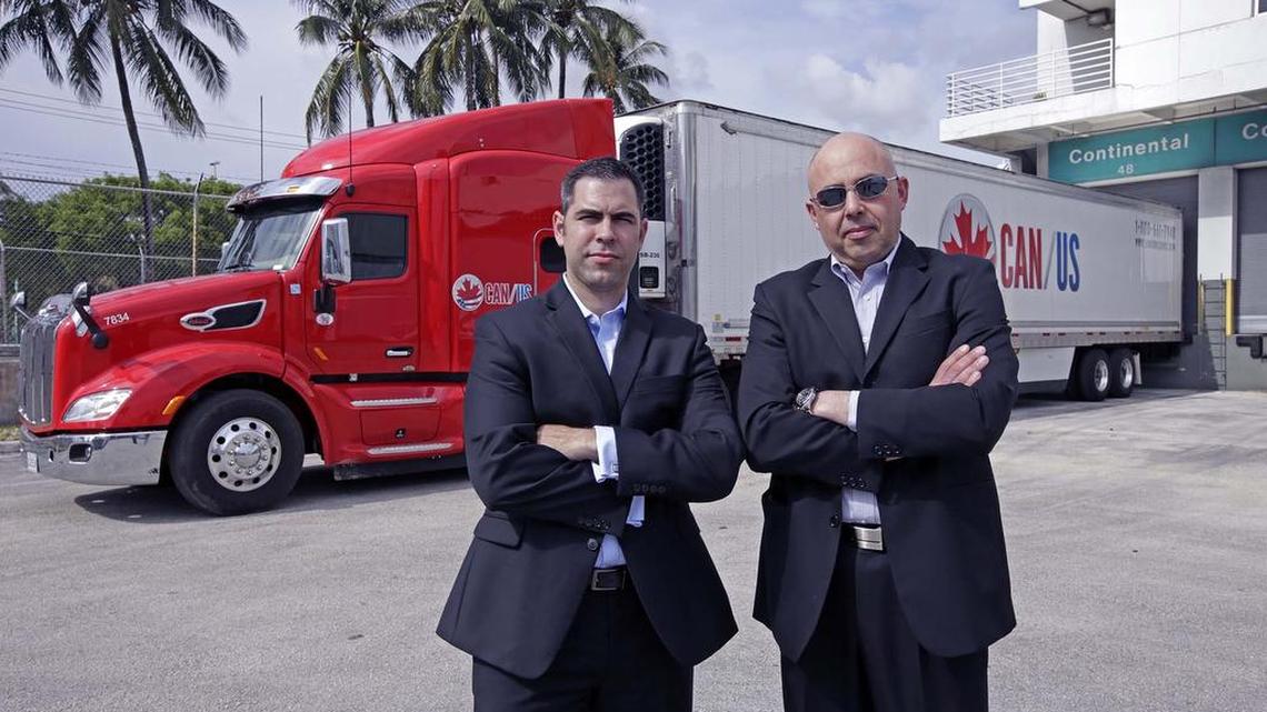 Luis A. Pérez-Codina, vice president for marketing and commercialization, left, and George Shoif, vice president for business development, at Liaison CAN/US Logistics.