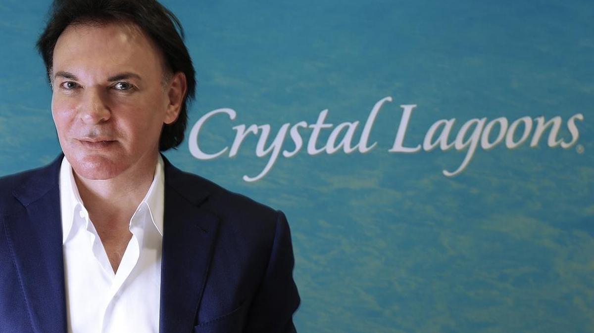 
Biochemist and CEO of Crystal Lagoons, Fernando Fischmann, inside his Miami office at 777 Brickell Ave. 
