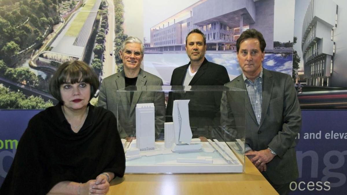 From left: Pat Bosch, Jose Gelabert-Navia, Carlos Chiu, and Larry Kline, partners at Perkins + Will in Coral Gables.