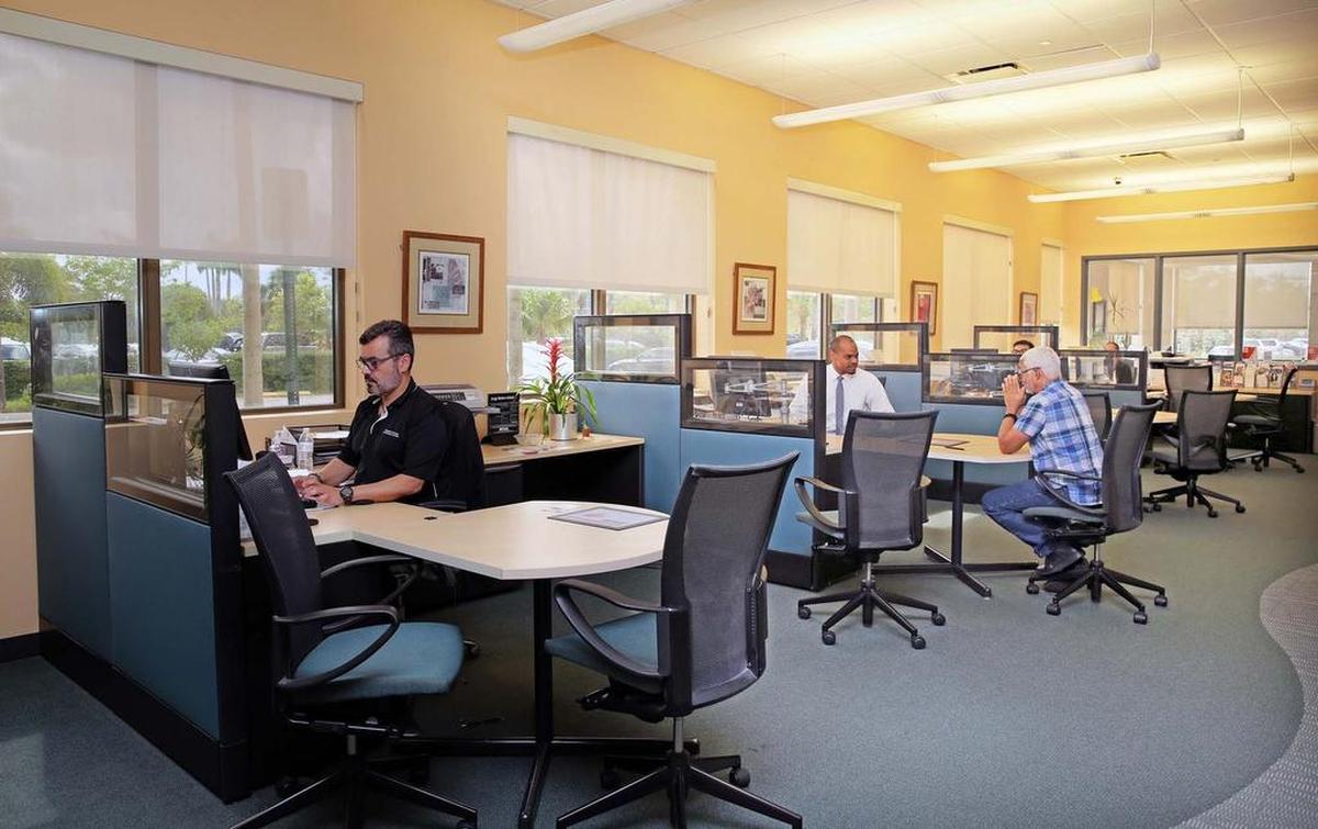 Member services at the Sheridan branch of Power Financial Credit Union in Pembroke Pines on Tuesday, April 11, 2017