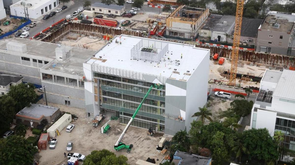 Construction underway at the Institute of Contemporary Art, Miami. The museum is set to open in December 2017.