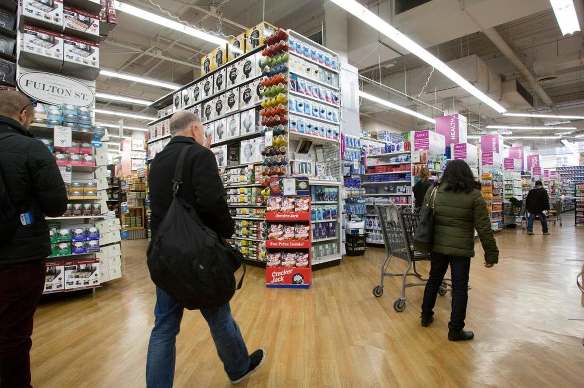 Customers inside a Bed Bath & Beyond store in New York. The chain is deemed to have a good return policy on purchases by Consumer Reports.