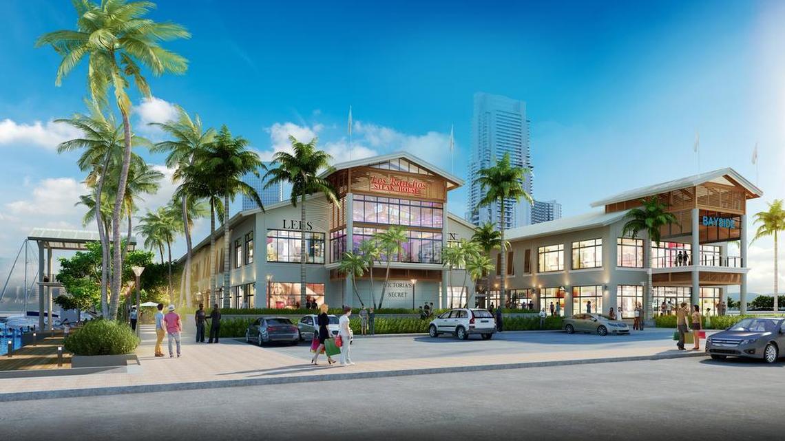 A rendering shows how Bayside Marketplace will look after extensive renovations.