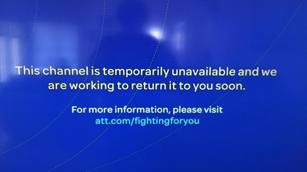 AT&T U-verse subscribers see this when they tune in to WSVN Fox-7 in South Florida.