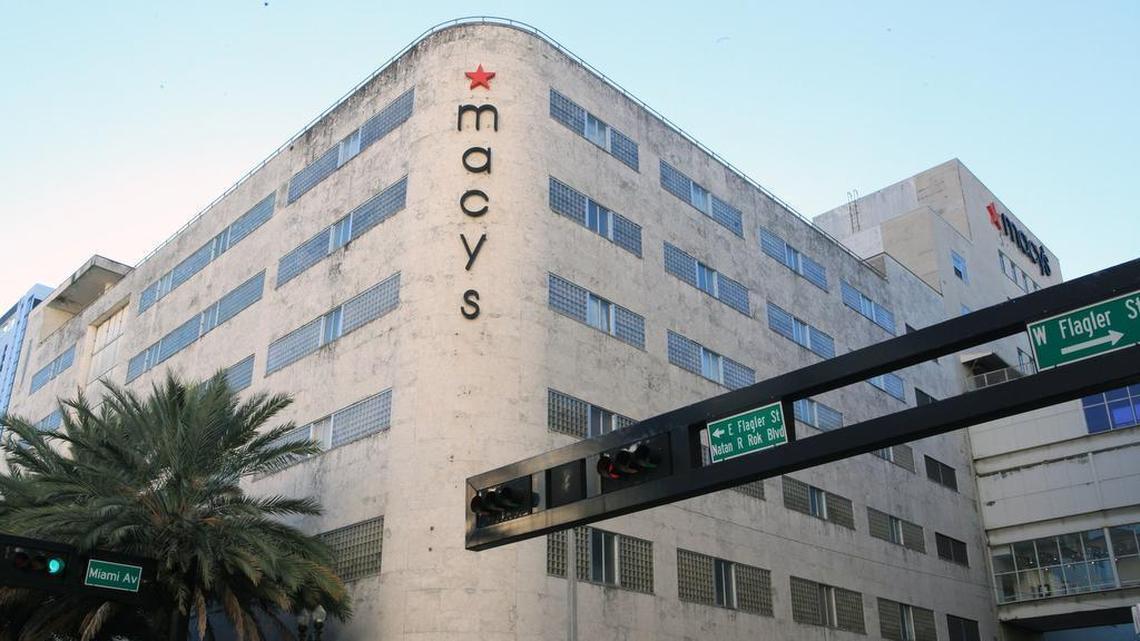 A view of the Macy’s department store on Flagler Street in Downtown Miami on Thursday, Jan. 4, 2018. The company announced that the store was one of 11 around the nation that would be closing soon.