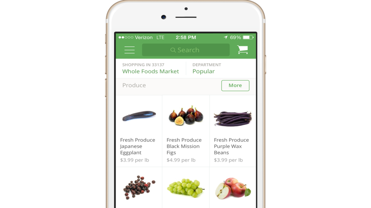 
Instacart grocery delivery service expands to northern Miami-Dade. 
