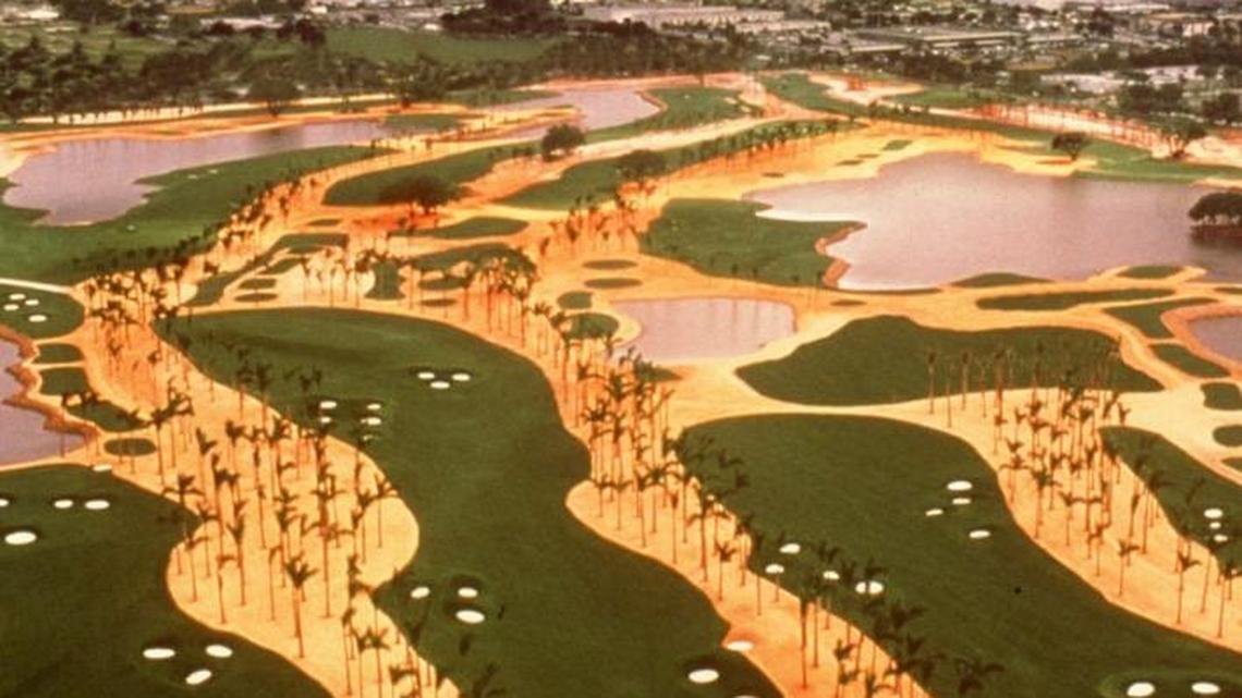 When Greg Norman redesigned the White Course, its principal feature was lots and lots of sand. The course in Doral has been closed for several years and now has been sold for development.