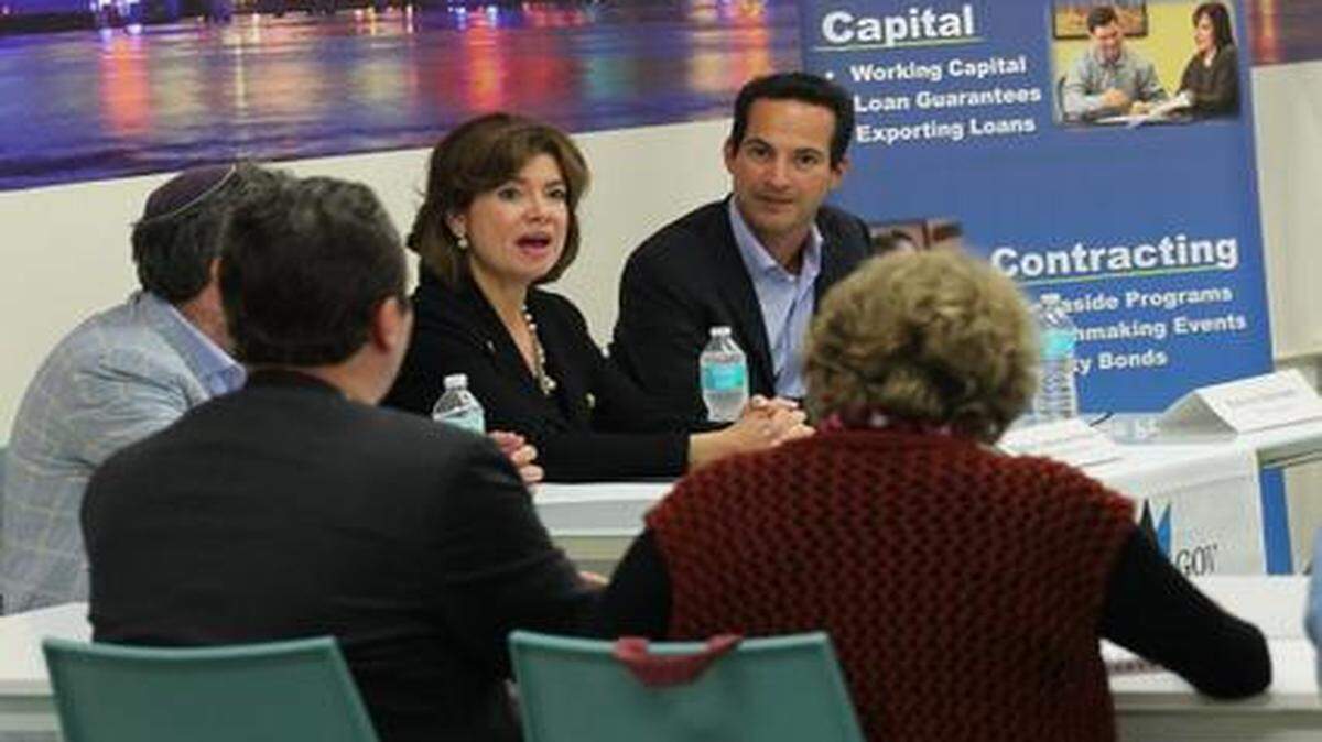 
MAKING THE ROUNDS: Small Business Administration Administrator Maria Contreras-Sweet visits Miami as part of her tour in South Florida to highlight the importance of small businesses focused on education and technology. 
