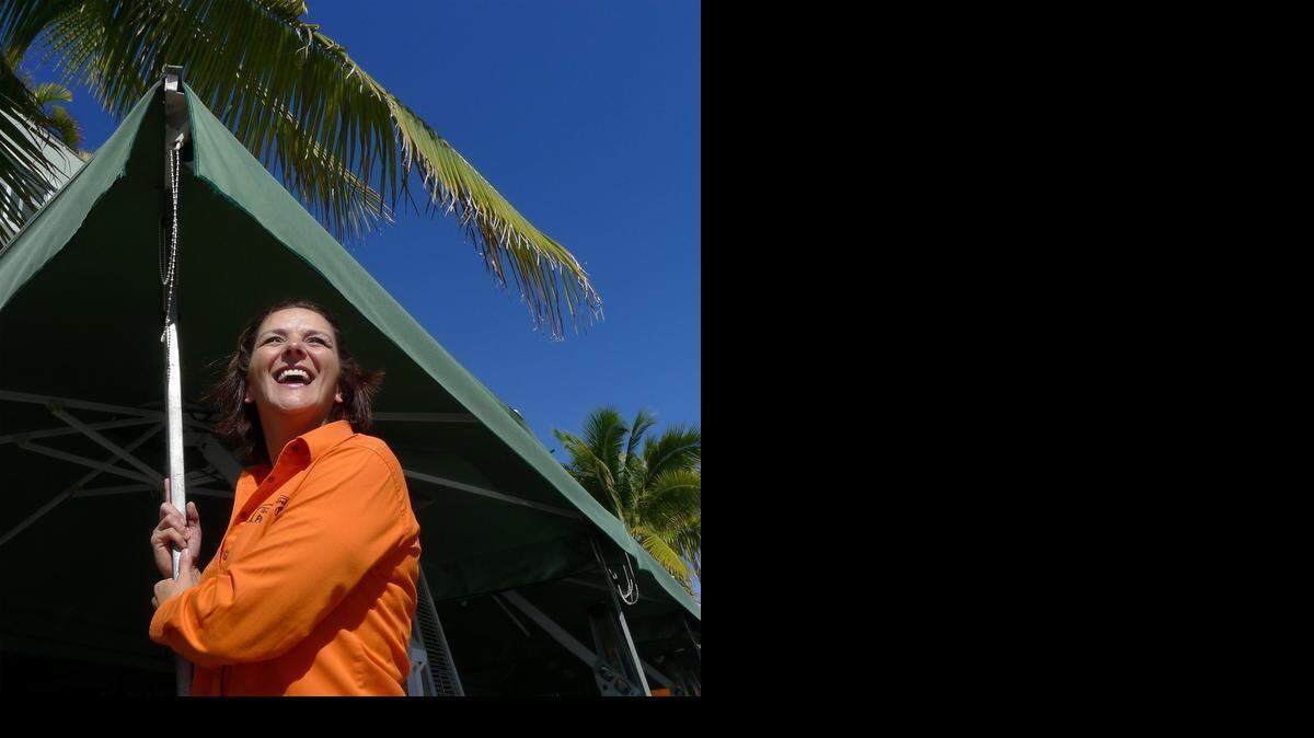 
Cristina Mistri owns Under One Umbrella, and she has sold most of the umbrellas you see up and down Ocean Drive, including the Pelican Hotel. Her company is part of the Goldman Sachs 10,000 Small Businesses program, which helps small businesses grow. 

