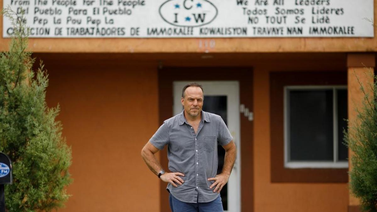 Greg Asbed, 2017 MacArthur Fellow, is pictured at the Coalition of Immokalee Workers, which he co-founded.