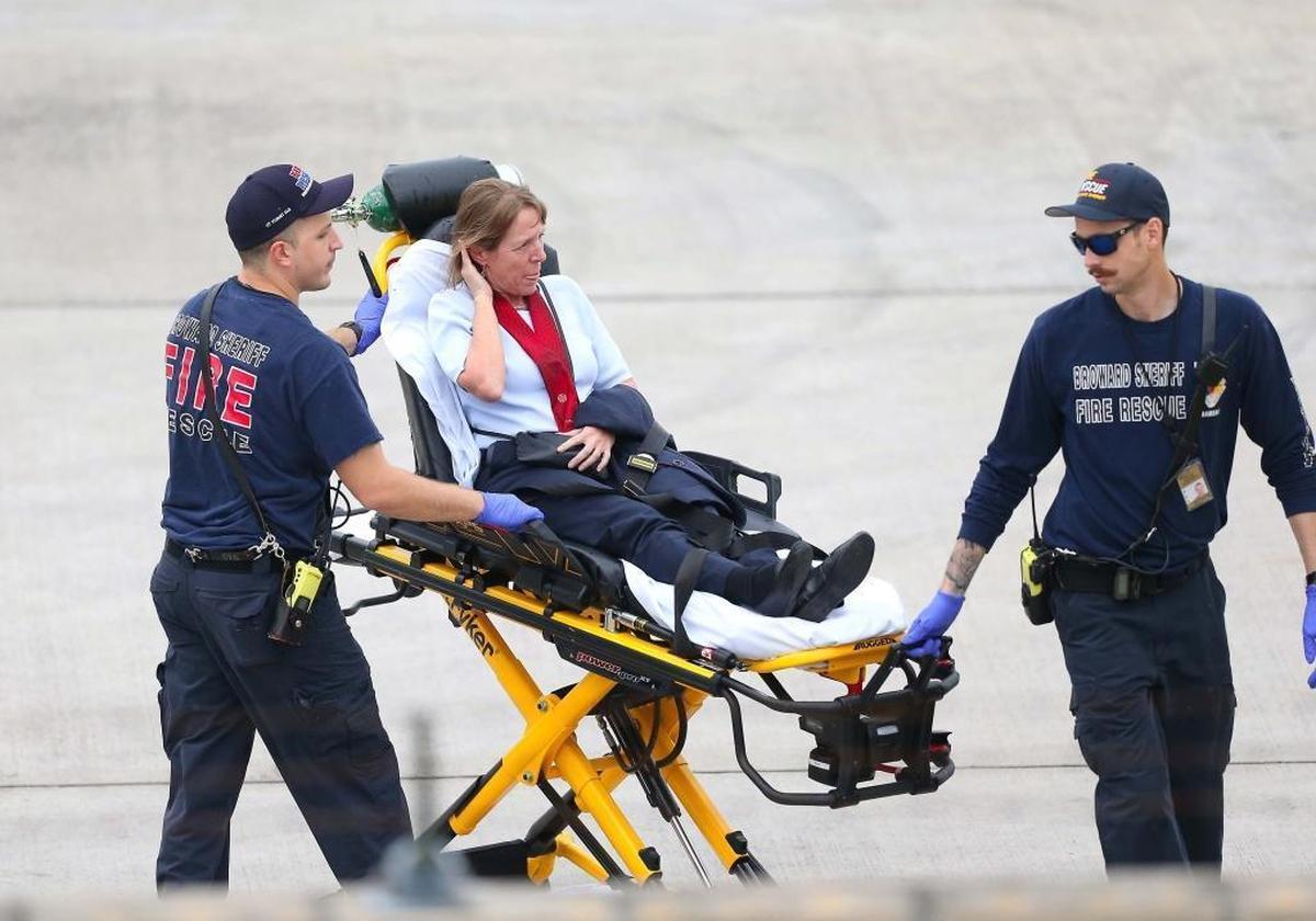 Scene at Fort Lauderdale-Hollywood International Airport where a gunman shot and and wounded multiple people on Friday, January 6, 2017.