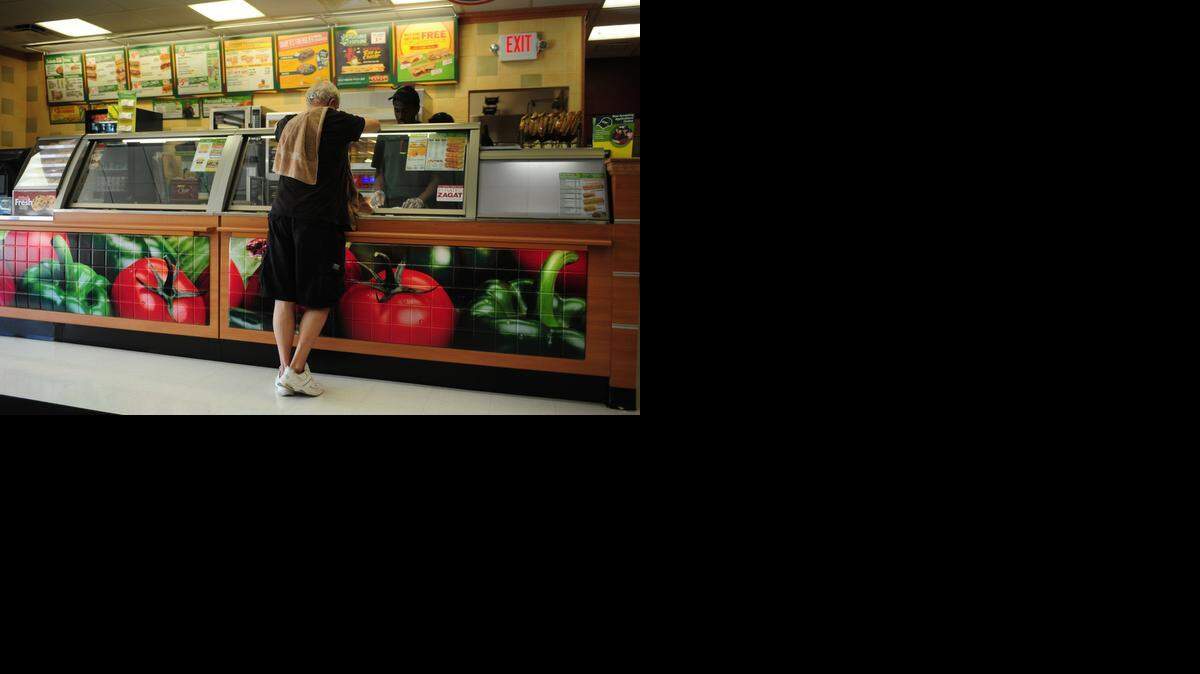 
Subway is advertising chicken strips free of artificial preservatives. This Subway, photographed in 2012, is located in the YMCA Hollywood.
