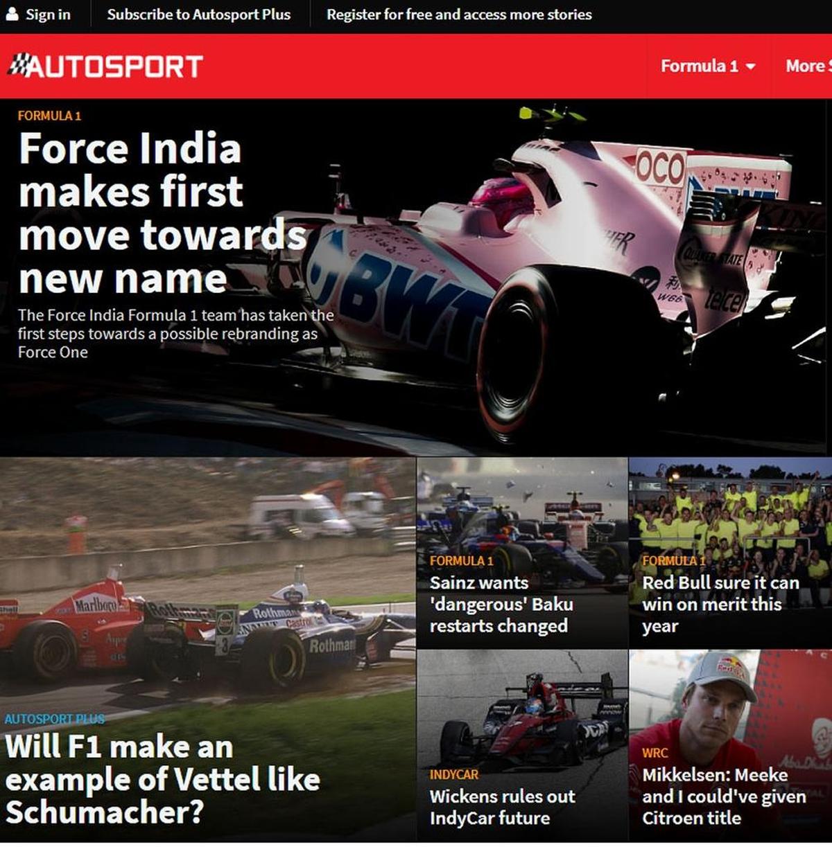 Autosport.com is one of the many news outlets acquired by Miami-based Motorsports Network over the past two years. (June 2017)