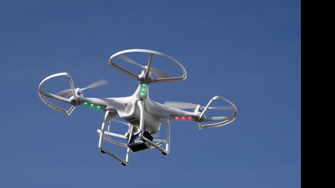 
A drone flies at the International Consumer Electronics Show in Las Vegas. 
