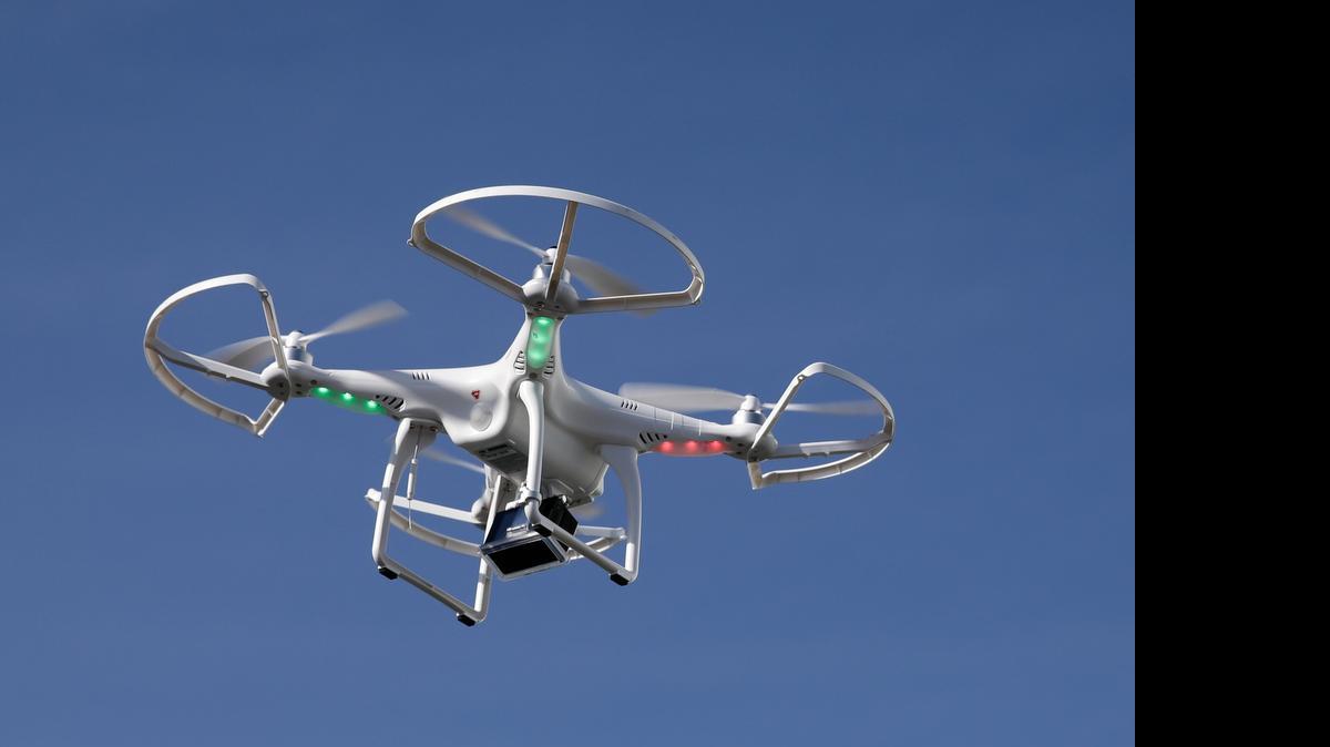 
A drone flies at the International Consumer Electronics Show in Las Vegas. 
