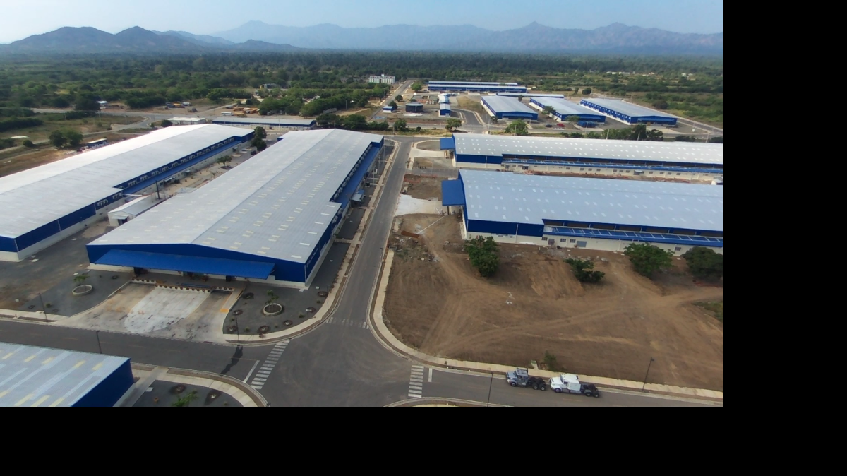 
An ariel view of the sewing factories at northern Haiti’s Caracol Industrial Park. 
