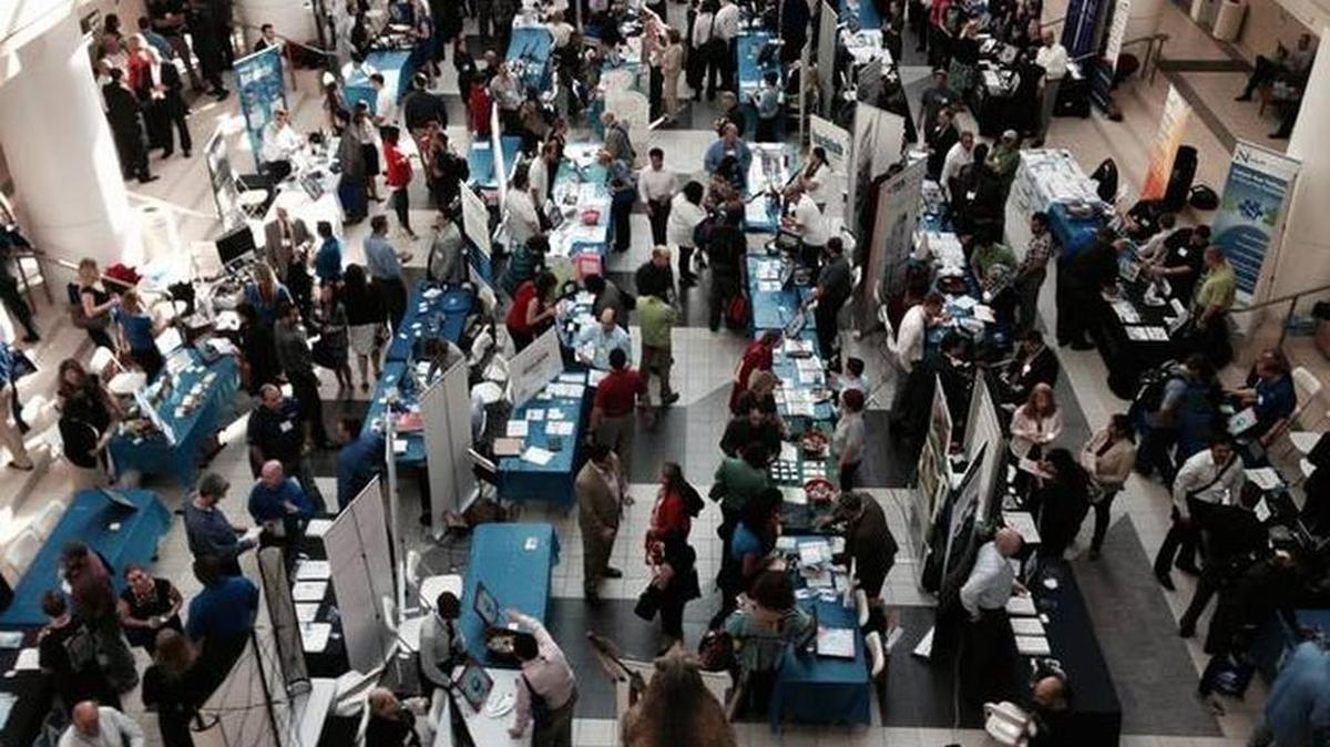 The expo area was a hub of activity at ITPalooza at Nova Southeastern University in 2014. This year’s event is Dec. 3.