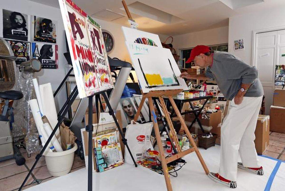 Art by Miami media mogul Jerry Powers in his studio at his home on Wednesday, Nov. 19, 2014.