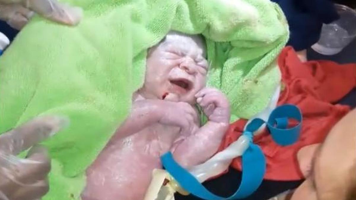 Passenger Shelley Hedgecock Starks posted video of baby Christoph Lezcano in the arms of his mother Cristina Penton after Penton gave birth to him on a Spirit Airlines flight from Fort Lauderdale to Dallas.